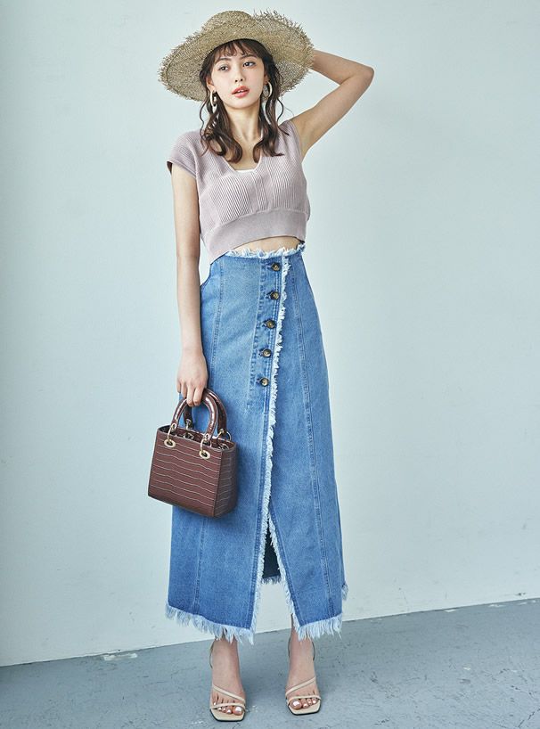 日本 GRL - 交叉綁帶穿搭無袖背心-杏