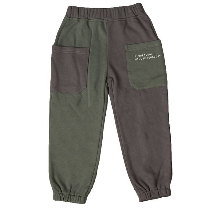 akachan honpo - 10分褲-撞色-綠色