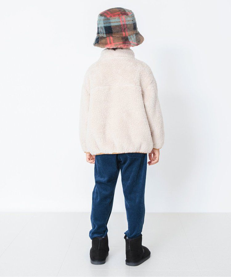 日本 BREEZE - 素色羅紋休閒長褲-象牙白