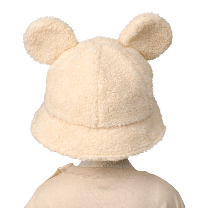 akachan honpo - 刷毛小耳朵帽-象牙白色