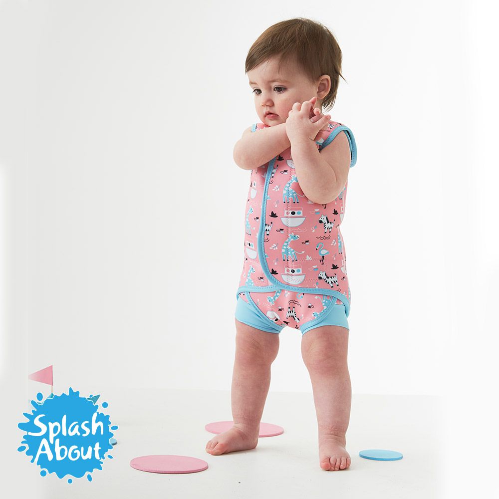 Splash About 潑寶 - 包裹式保暖泳衣-粉紅動物園
