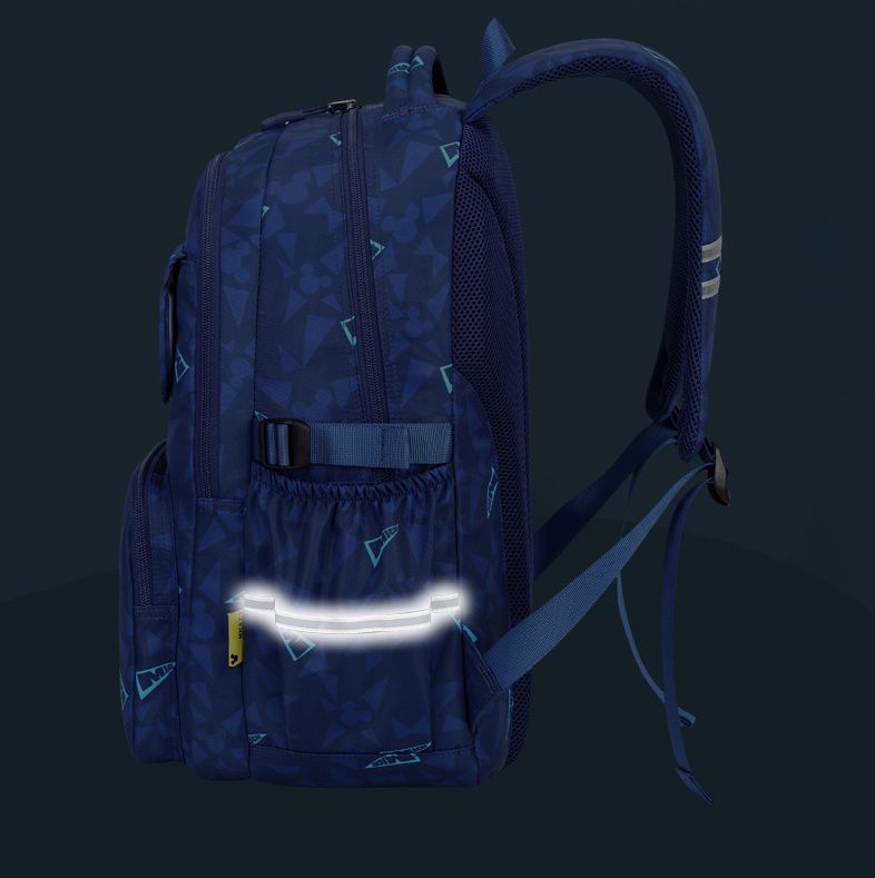 大容量多隔層輕量書包-幾何米奇-粉色 (建議身高130-150cm)