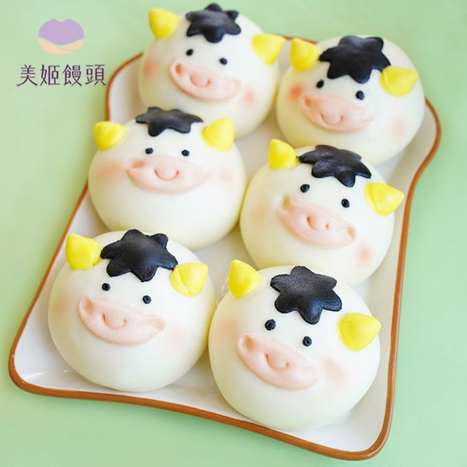 美姬饅頭 - 扭轉乾坤牛牛鮮乳紅豆包-50g*6顆