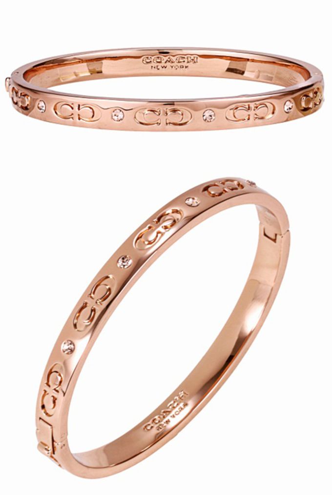 COACH - C-LOGO手環-玫瑰金
