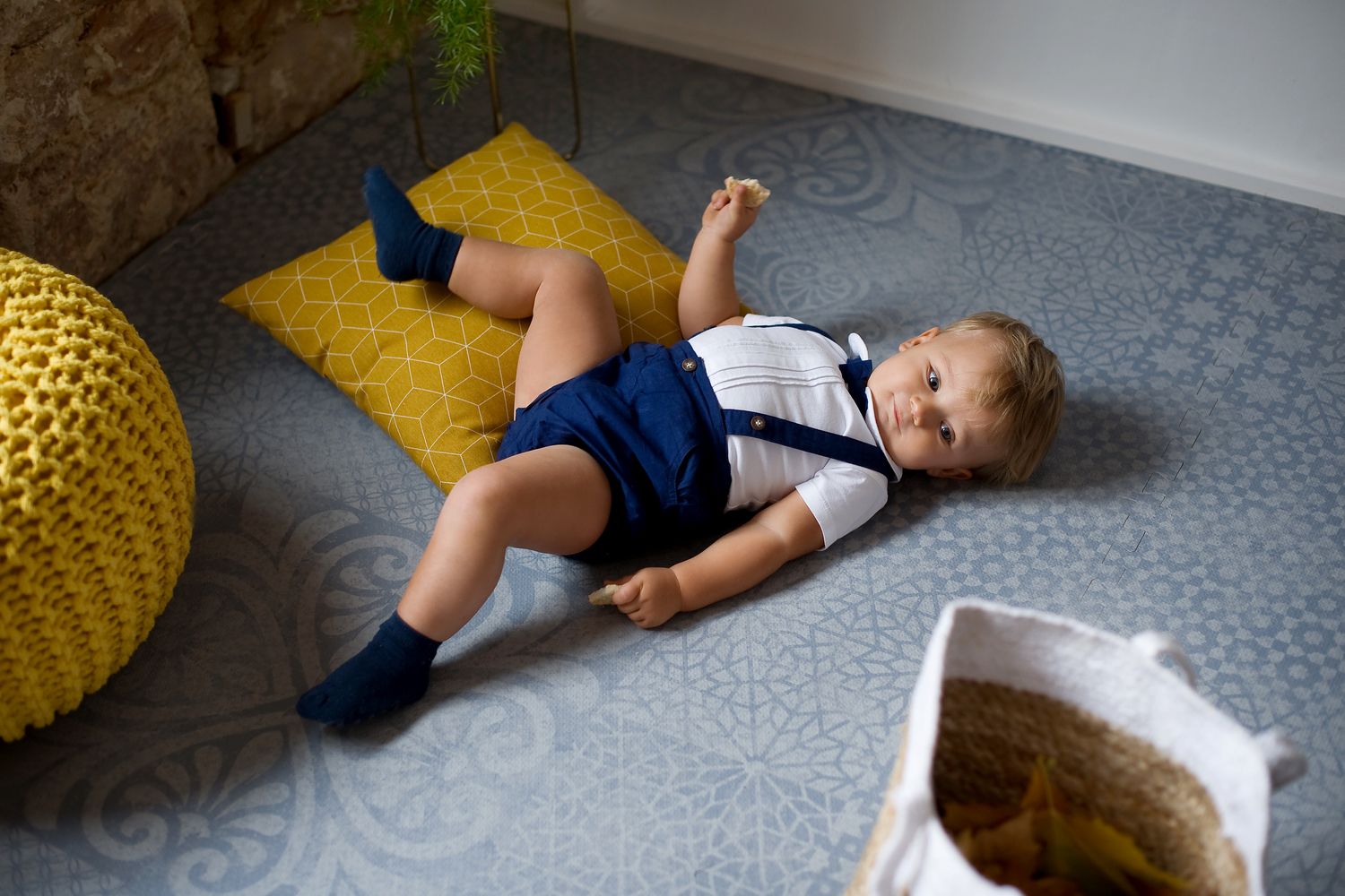 德國 toddlekind - 波斯風系列遊戲地墊-煙霧灰-一組6片