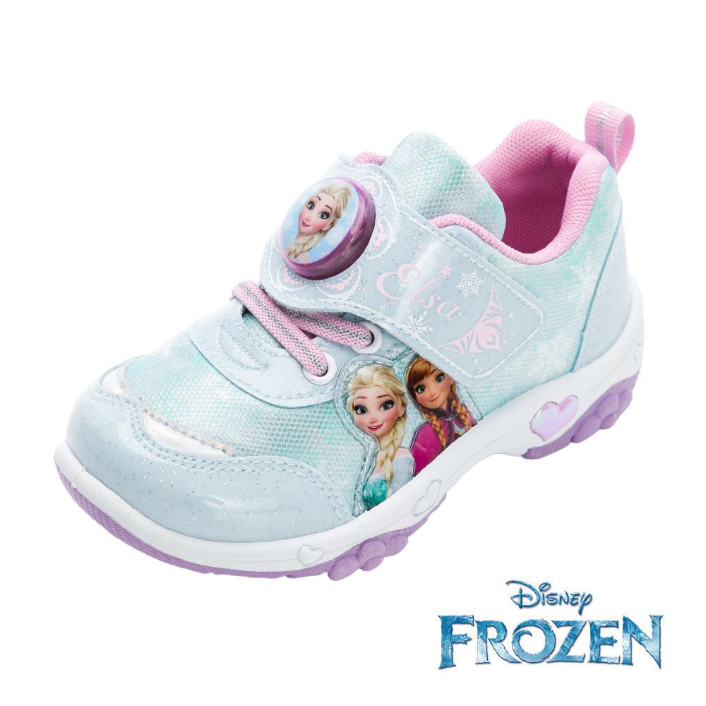 冰雪奇緣 童鞋 電燈運動鞋 FOKX51616-柔軟舒適鞋墊-藍粉-(中大童段)
