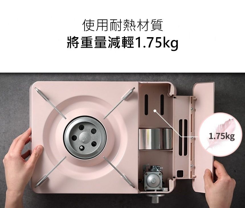 韓國 Dr.HOWS - Twinkle Stove卡式瓦斯爐(家庭用3.0KW)/內燃式卡式點火/兒童安全鎖裝置-冰河白