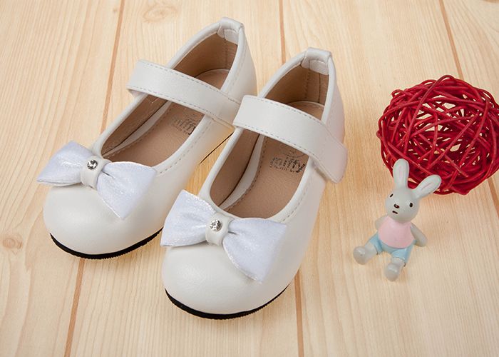 Miffy米飛兔蝴蝶結白色兒童公主鞋