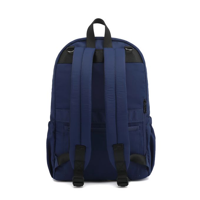 Heine 海恩 - 後背包 極簡風女包 絲綢柔軟包包 尼龍後背包 防潑水後包包 (M1001)-藍色