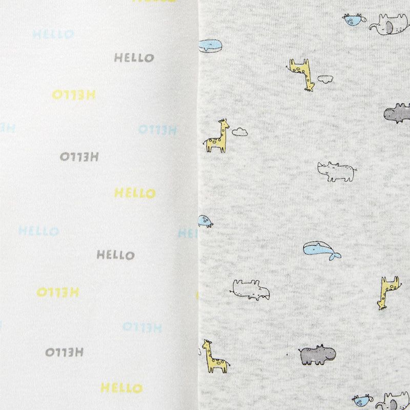 美國 Carter's - 嬰幼兒100%純棉長袖包屁衣四件組-哈囉長頸鹿
