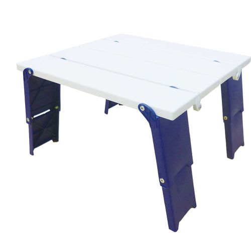 日本代購 - 兩階段輕便摺疊桌-白藍