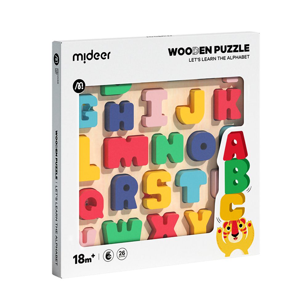 MiDeer - 木質積木拼圖-字母