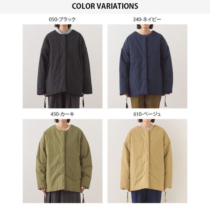 日本 OMNES - 側拉鍊造型科技羽絨無領保暖外套-黑