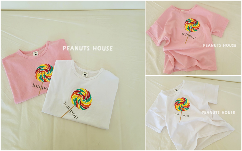 韓國 Peanuts House - 棒棒糖T-白
