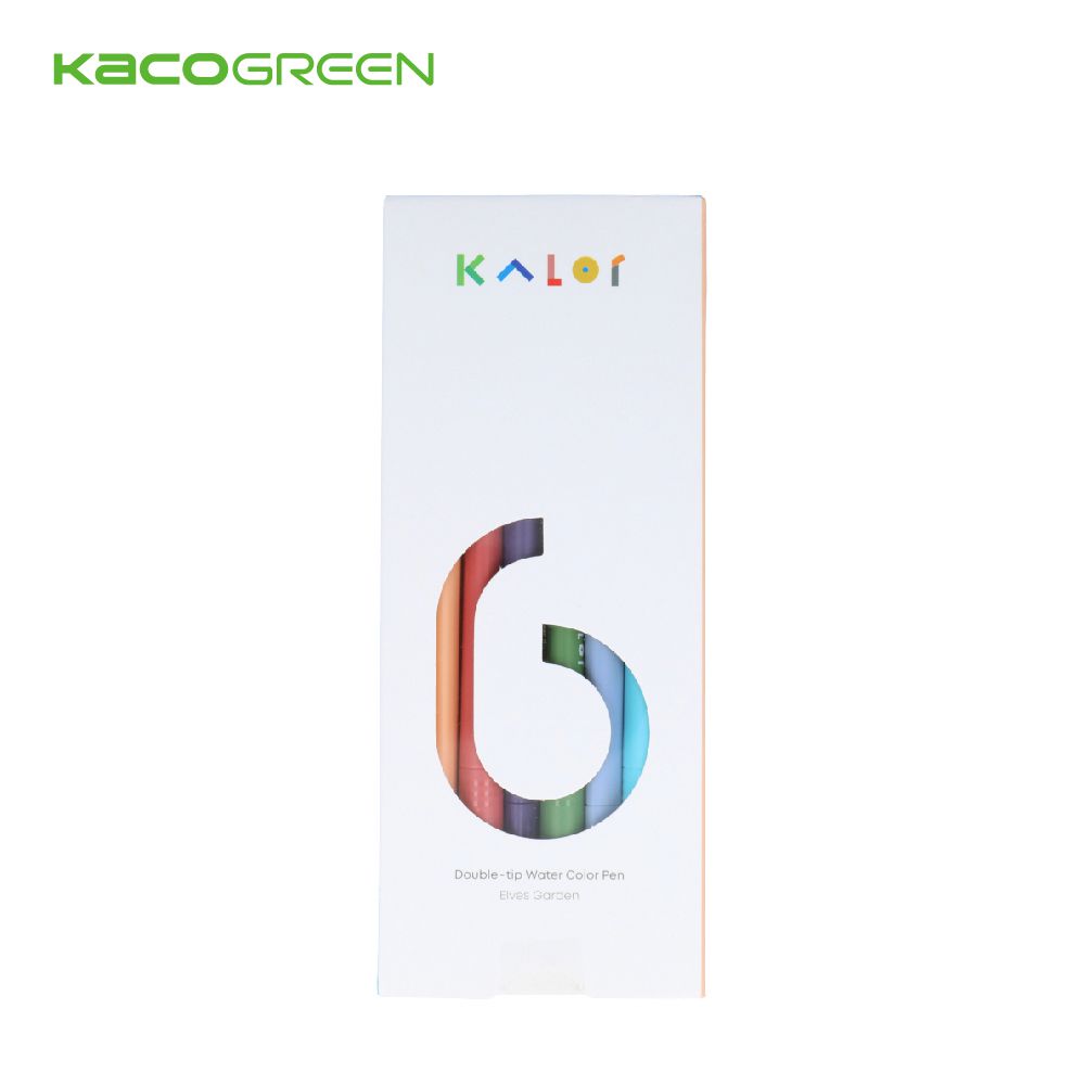 kaco - KALOR綺采6色可水洗雙頭柔繪筆-精靈花園