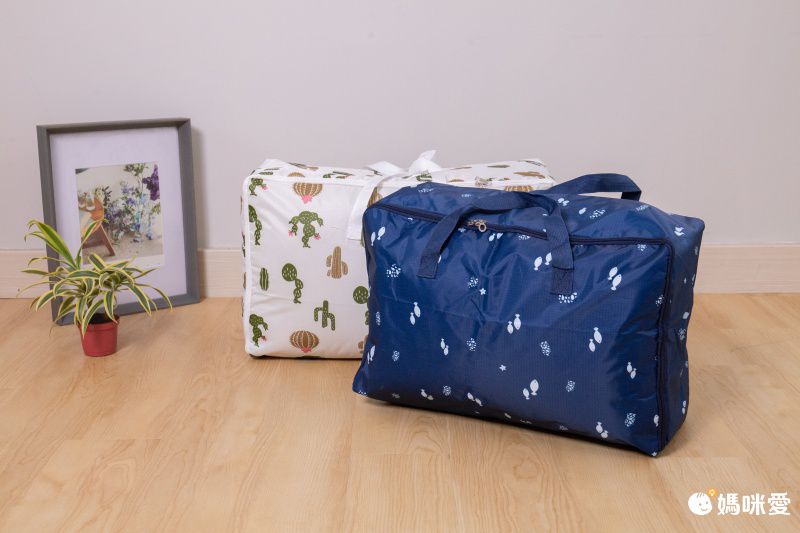 防水棉被衣物收納袋-小兔-藍色