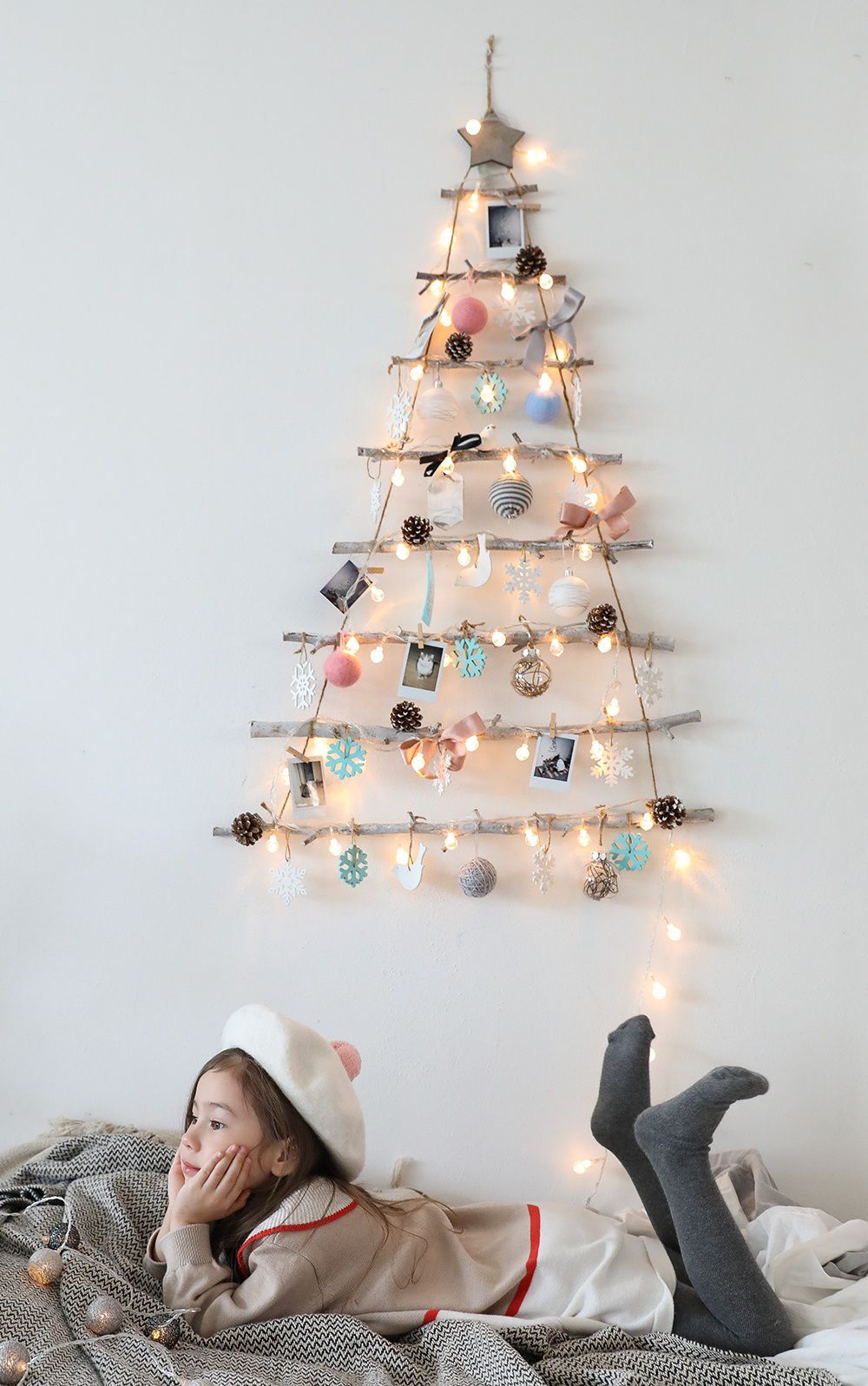 韓國 Bebe Deco - DIY聖誕樹/聖誕壁飾燈-夢想國度 (樹高80cm，樹寬68cm，約0.6kg)