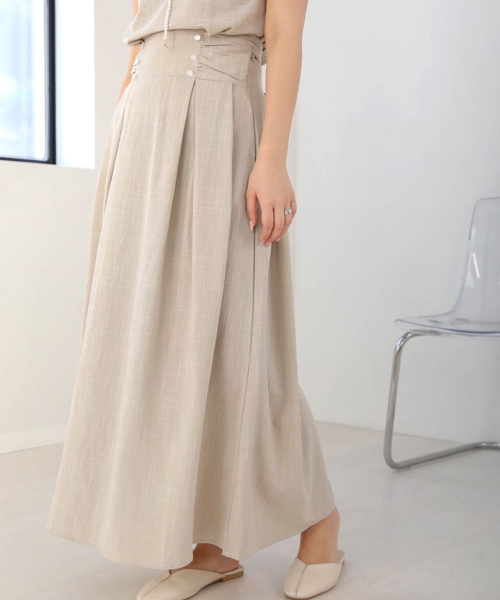 日本 Bab - 顯瘦剪裁收腰法式袖洋裝-石墨灰