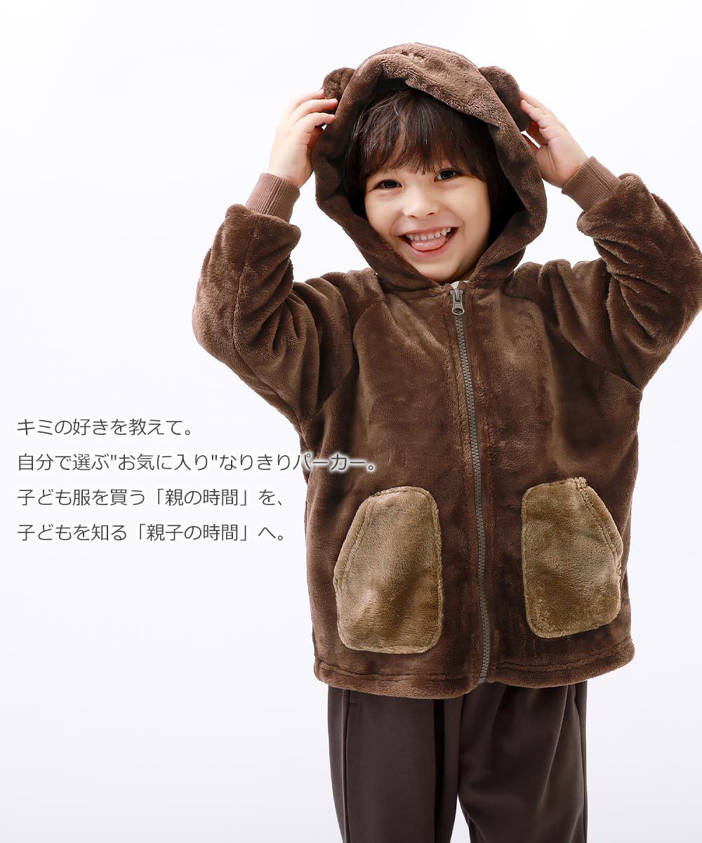 日本 devirock - 聯名款 動物造型毛絨連帽外套-熊貓