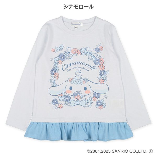 日本西松屋 - 三麗鷗 圓領印花長袖上衣-庫洛米-粉紫