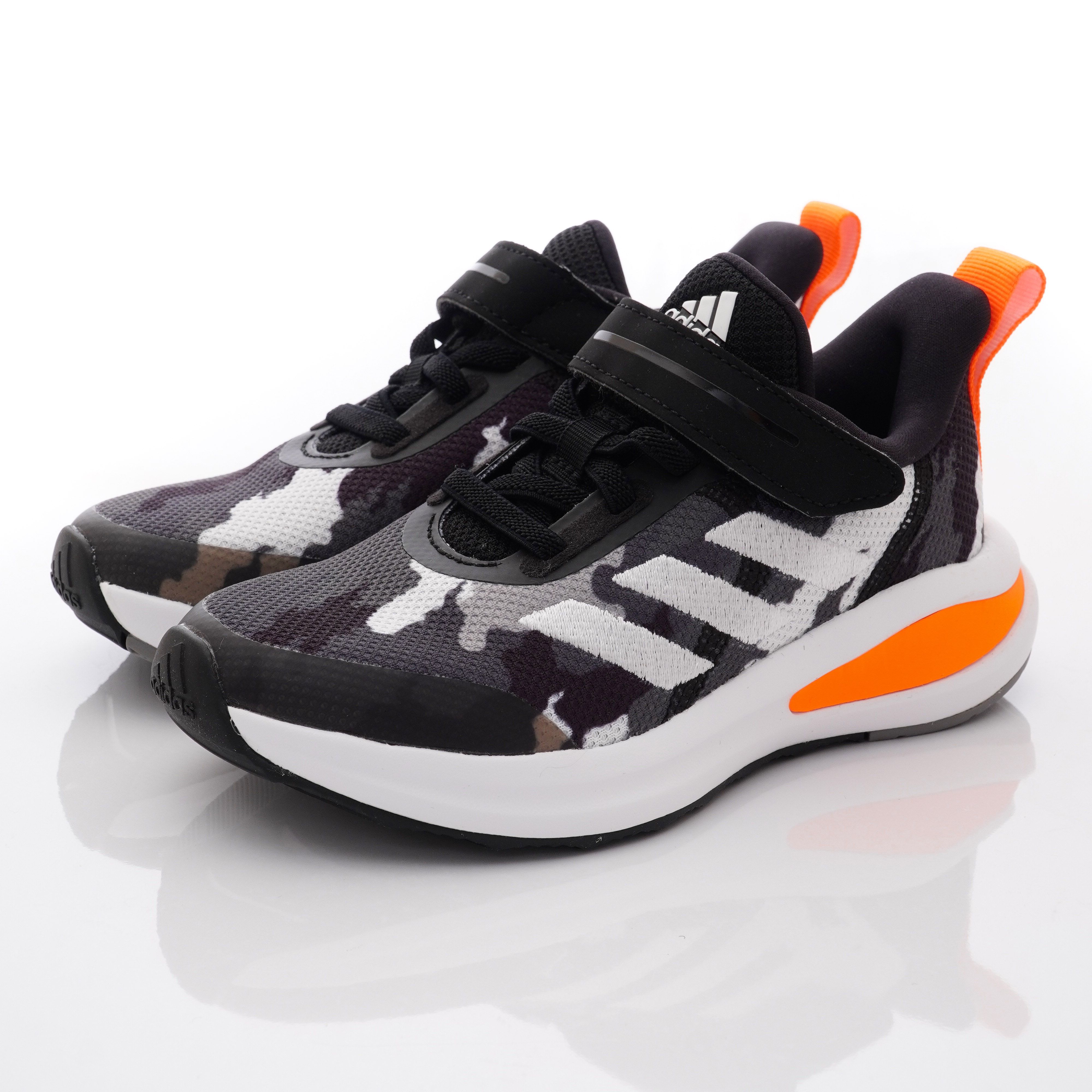 adidas - 運動童鞋-迷彩輕量運動鞋款(中小童段)-黑橘