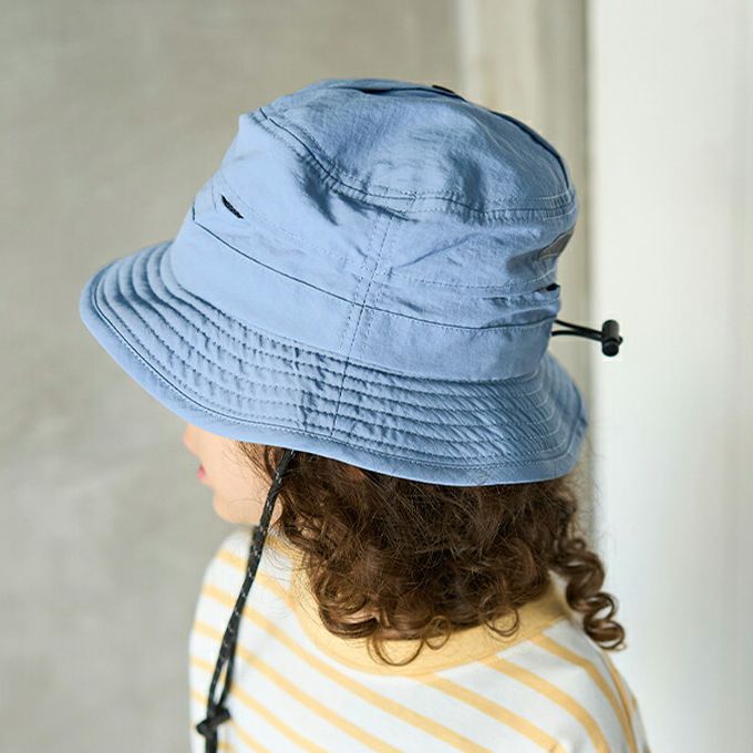 日本 b-ROOM - 防潑水 帥氣山系尼龍遮陽帽(可收納)-黑