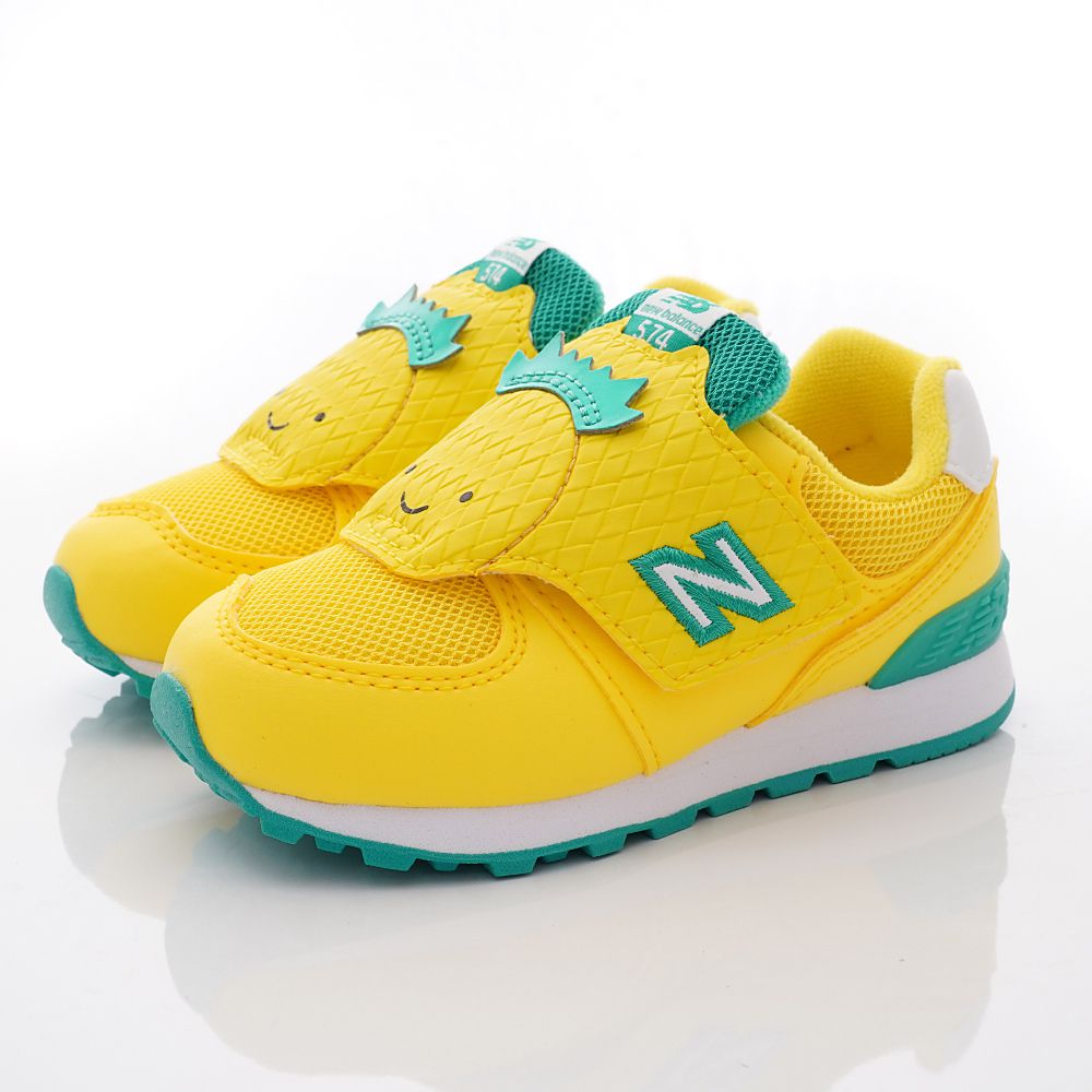 New Balance - 復古透氣慢跑鳳梨鞋款574FRC系列(小童段)-黃