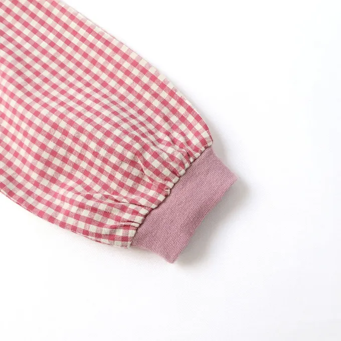 日本 ZOOLAND - 水果樂園 可愛草莓領口長袖上衣-粉紅