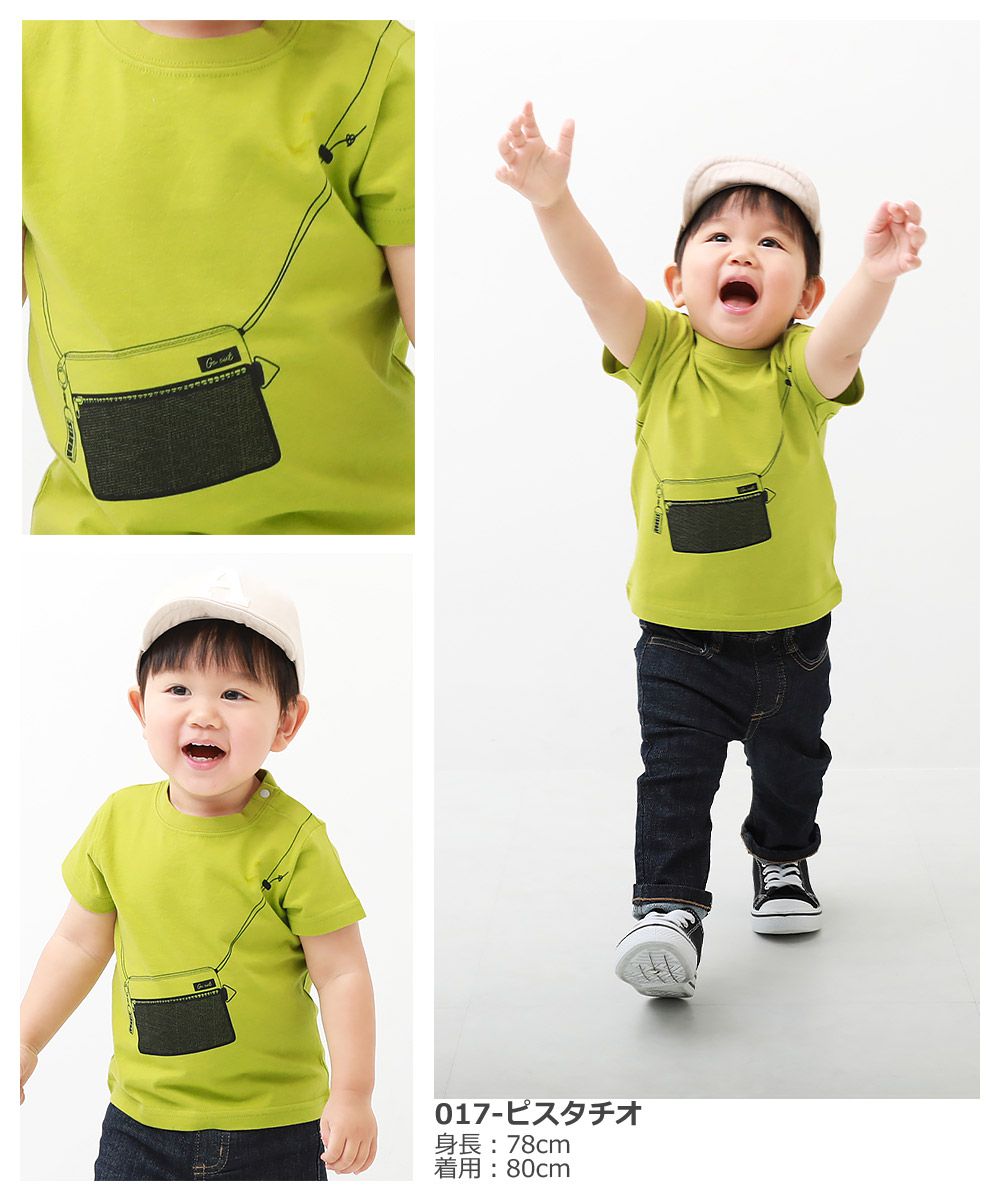 日本 devirock - 純棉 定番百搭印花短T-popping-水藍