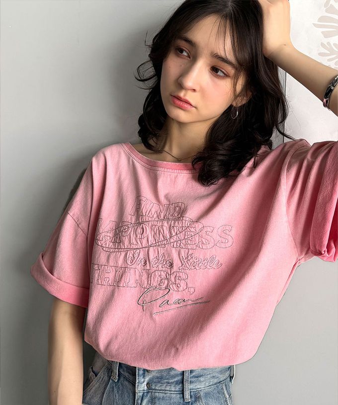 日本 Classical Elf - 純棉復古logo船領前後穿短袖上衣-炭灰