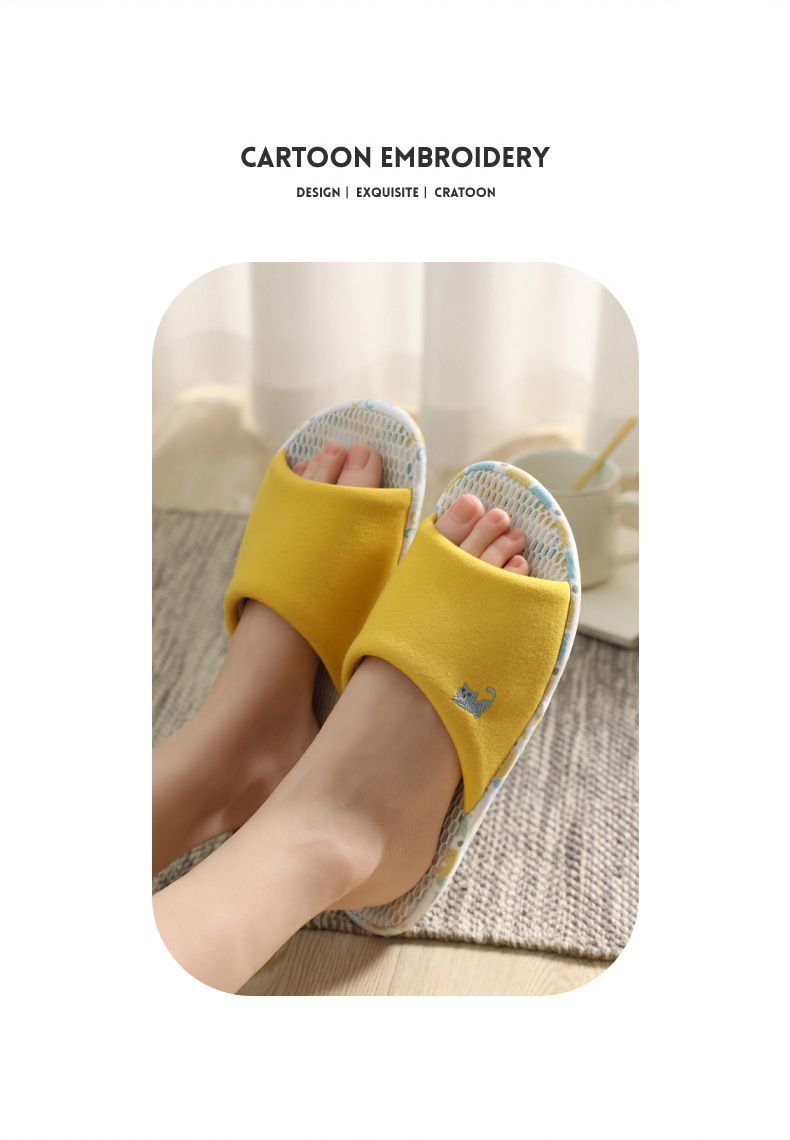 3D立體網眼透氣靜音室內拖鞋-綿羊-灰色