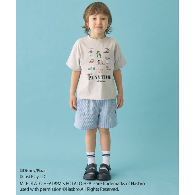 日本 b-ROOM - 聯名限定 短袖上衣-玩具圖鑑-淺藍