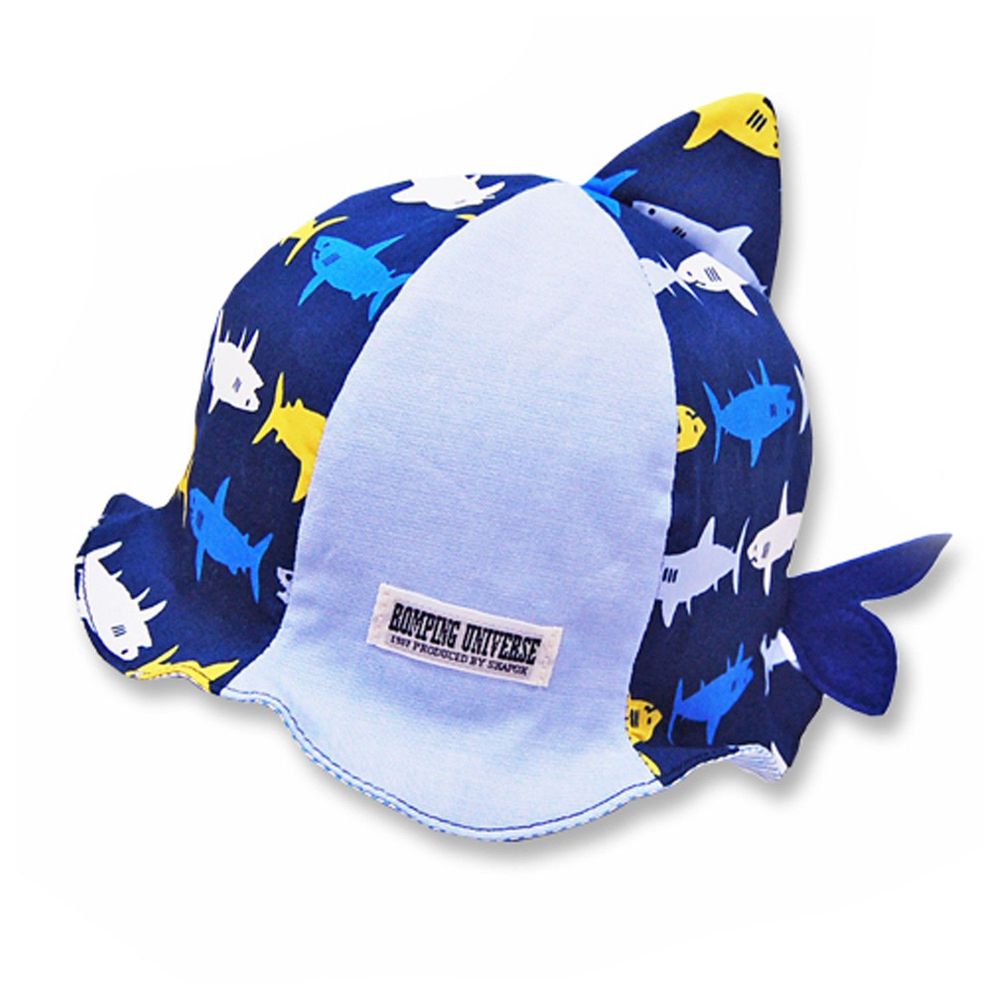 日本 SHAPOX - 日本製小鯊魚波浪帽簷小童帽-深藍