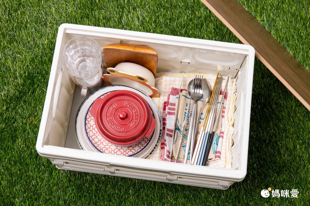 CLS - 露營摺疊收納箱/收納桌-大號-黑色 (52x35.5x29.5cm)