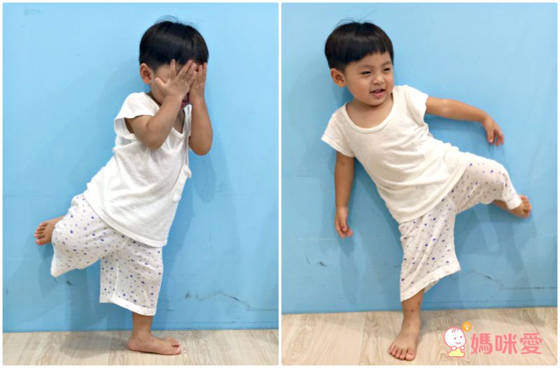 純棉網眼腹卷高腰護肚褲-藍色