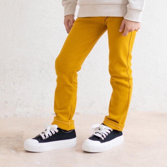 日本 Chil2 - EDWIN聯名款 舒適彈力長褲-米白