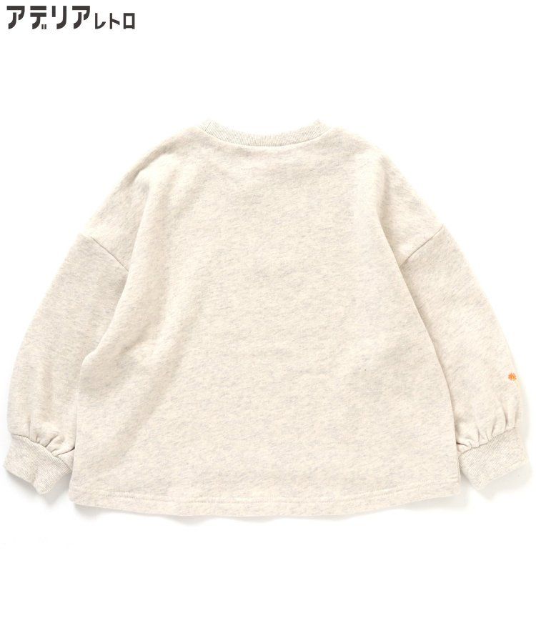 日本 BREEZE - 聯名款 昭和風純棉長袖上衣-冰淇淋蘇打-淺灰