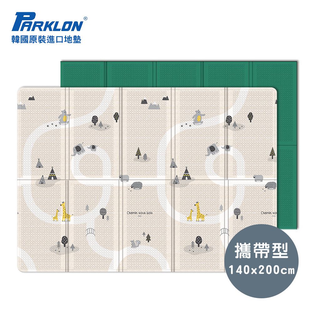 PE單面攜帶型摺疊地墊 / 野餐墊 - 動物森林 (附提袋)