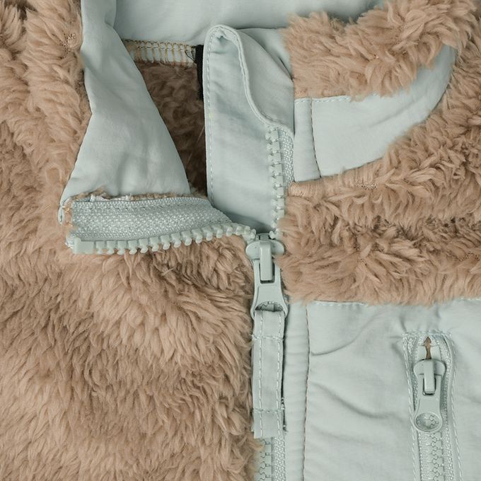 akachan honpo - 刷毛外套-淺卡其色