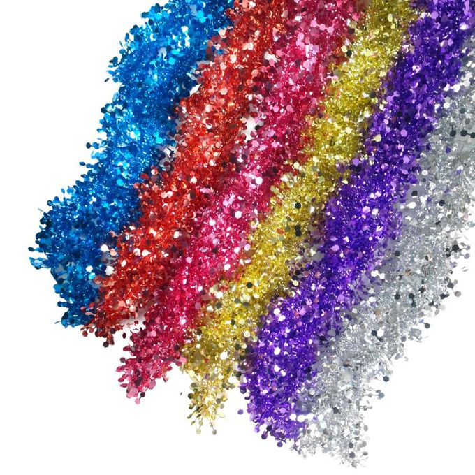 MODACore 摩達客 - 2米(200ccm) 4吋亮光鑽石金蔥彩條(3條一組-顏色隨機出貨) 可掛聖誕樹/門窗邊/牆沿/派對裝扮用