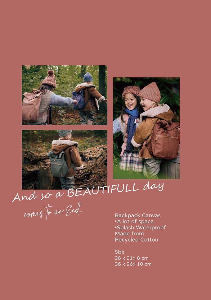 荷蘭 FRESK - 北歐風設計輕量後背包-乾燥玫瑰粉