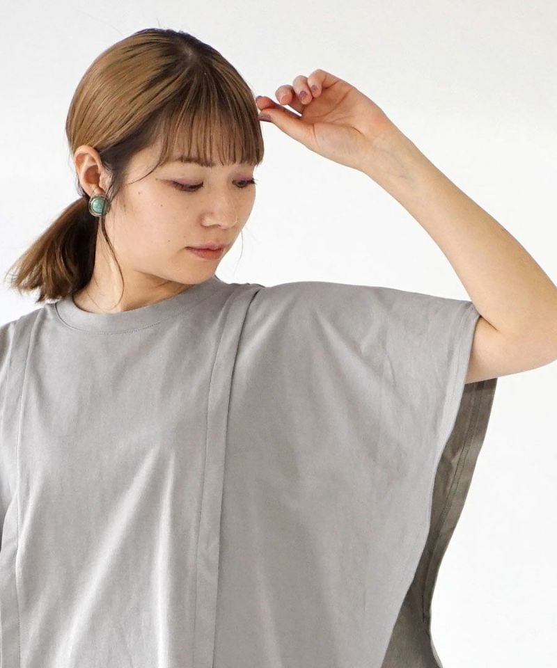 日本 zootie - 圓領波浪剪裁短袖上衣-天使白