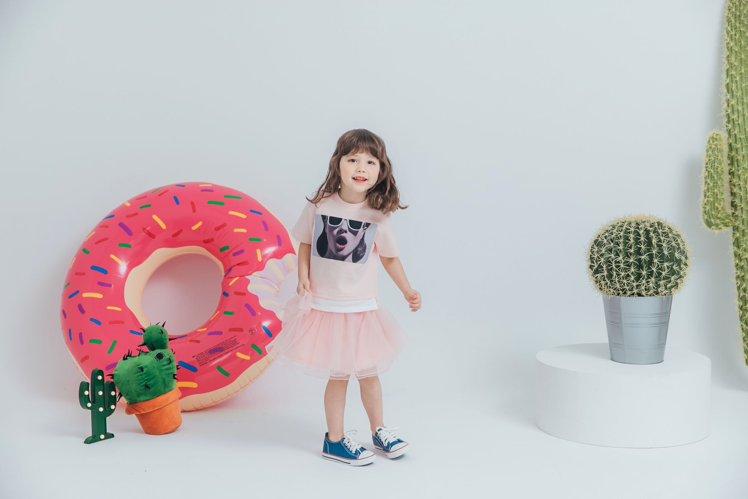 Peachy - 北鼻款*獨家訂製綿柔空氣紗裙-短裙款-蜜桃粉