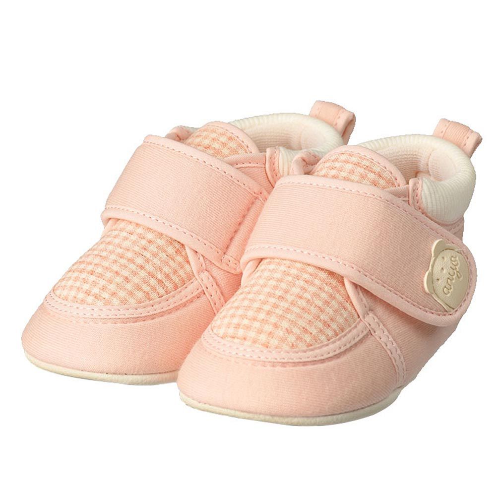 akachan honpo - 學步鞋-格紋-粉紅色