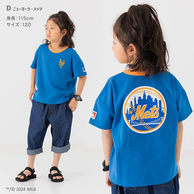 日本 Chil2 - MLB聯名 純棉印花短袖上衣-奧克蘭運動家-綠x黃