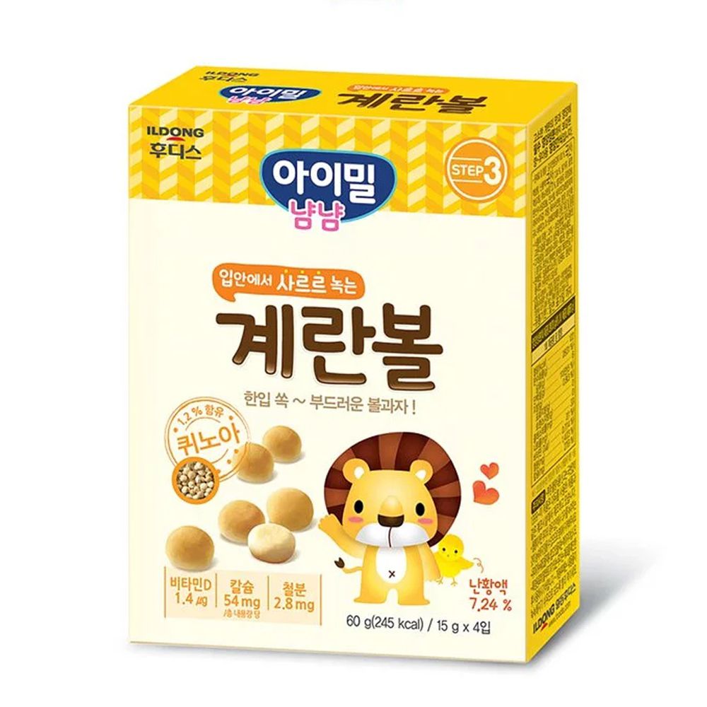 韓國Ildong Foodis日東 - 藜麥小饅頭-雞蛋口味