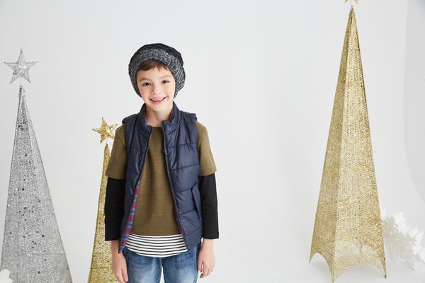 麗嬰房 Little moni - 3M科技羽絨保暖雙面穿背心-深藍