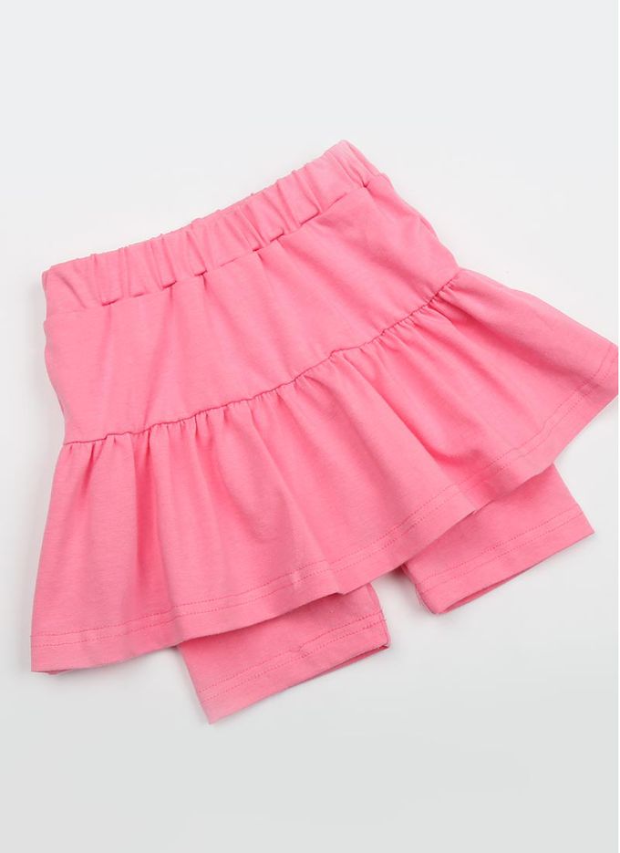 韓國 OZKIZ - 鬆緊腰層次蛋糕短褲裙-薰衣草紫