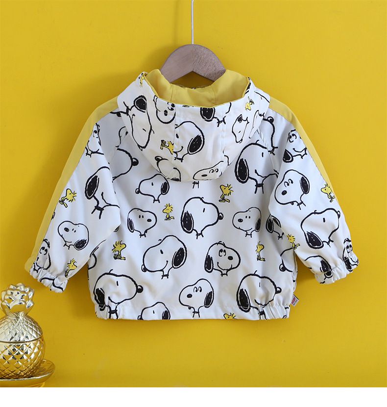 卡通人物史努比雙面穿外套-滿滿SNOOPY-黃色