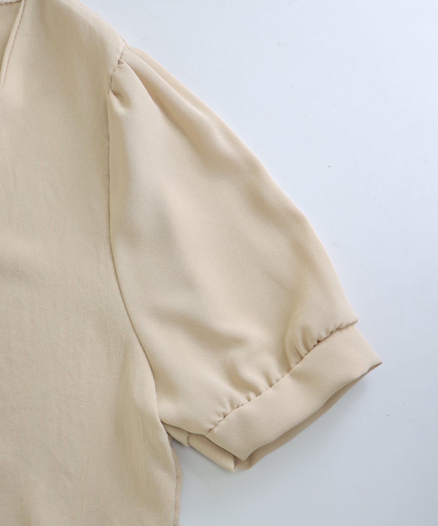 日本 BLUE EAST - 法式方領短袖珍珠釦襯衫-水藍